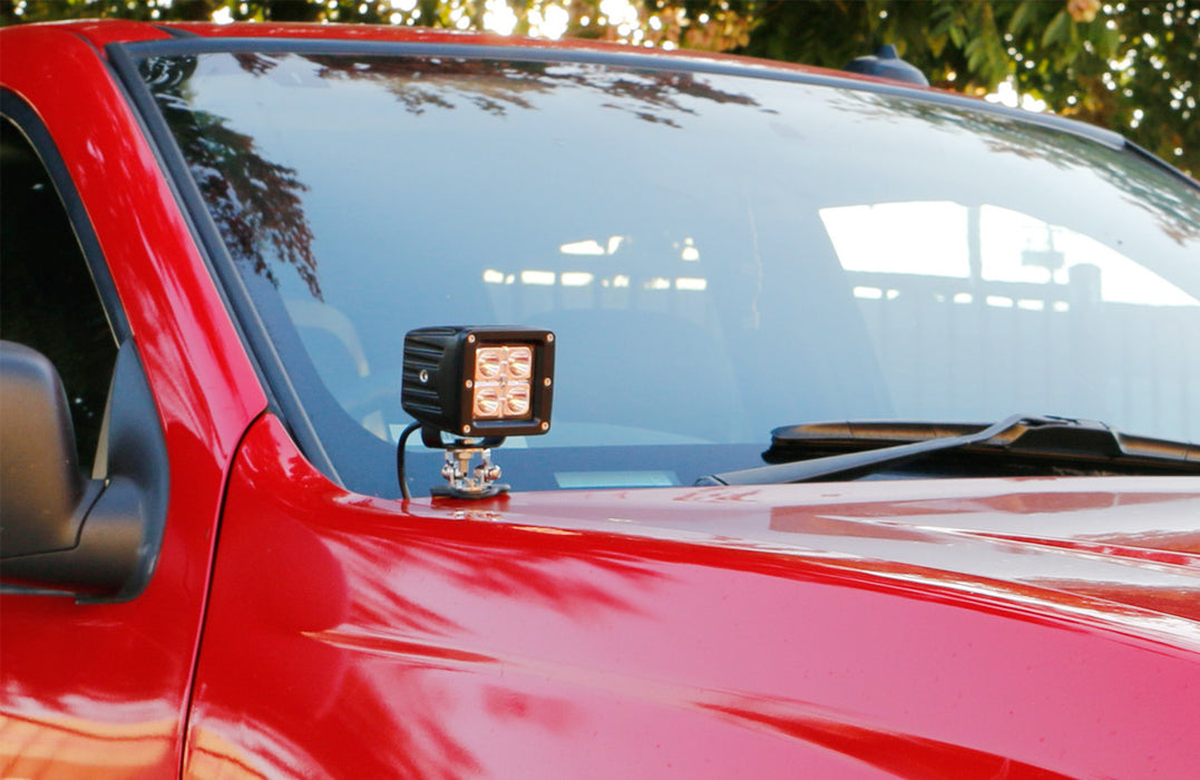 Universal Steel Hood Edge Clamp Mount A-Pillar LED Ditch Light Bracket Hardware