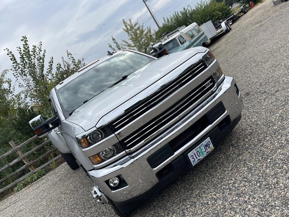 Black-Out White Full Strip LED Cab Roof Light Kit For 15-19 Silverado Sierra HD