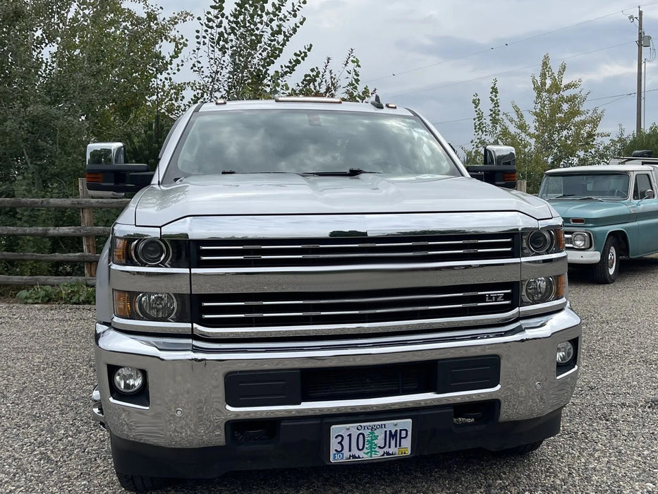Black-Out White Full Strip LED Cab Roof Light Kit For 15-19 Silverado Sierra HD