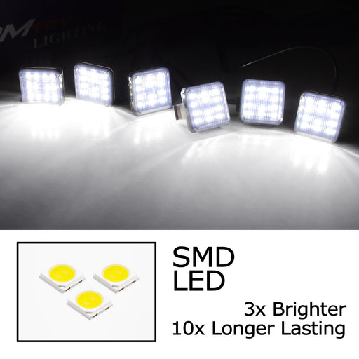 6pc Smoke Lens White LED Grille Lighting Kit For Toyota 2024+ Land Cruiser J250