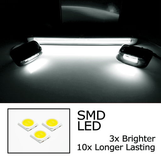 Black-Out White Full Strip LED Cab Roof Light Kit For 07-14 Silverado Sierra HD