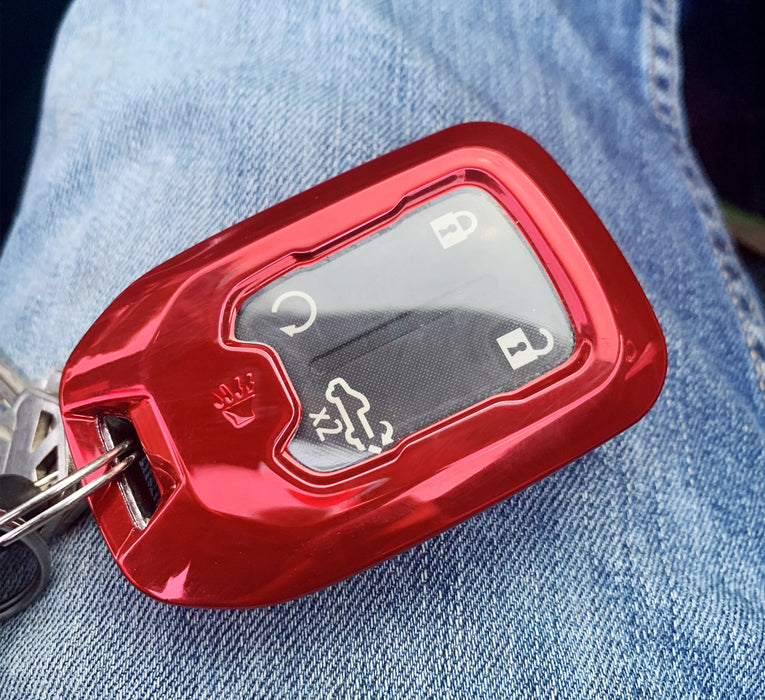 Red TPU Key Fob Protective Case w/Face Panel Cover For GMC Acadia Terrain Sierra