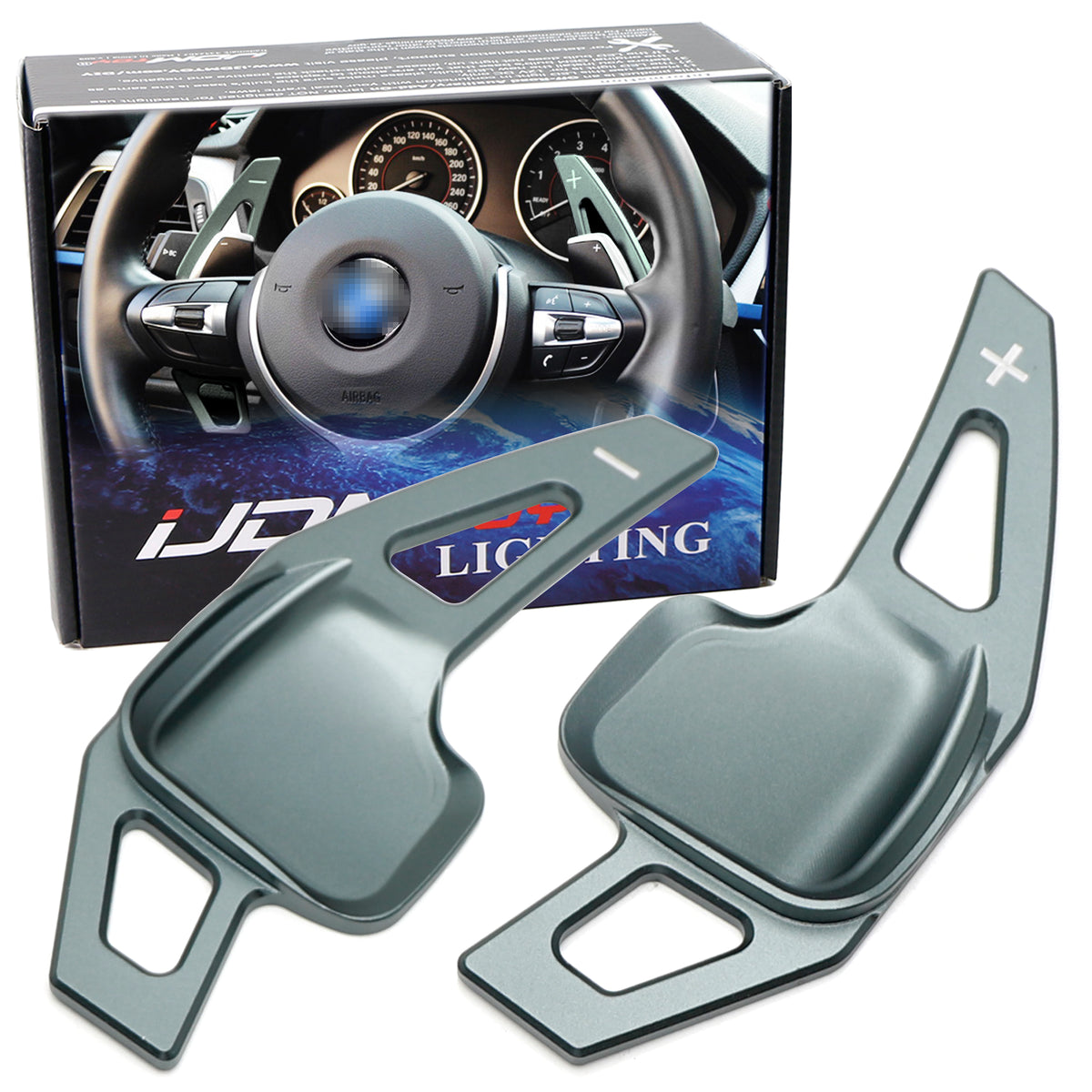 Gun Metal Steering Wheel Paddle Shifter Extensions For BMW 2 3 4 X1 X4 X5  X6 — iJDMTOY.com