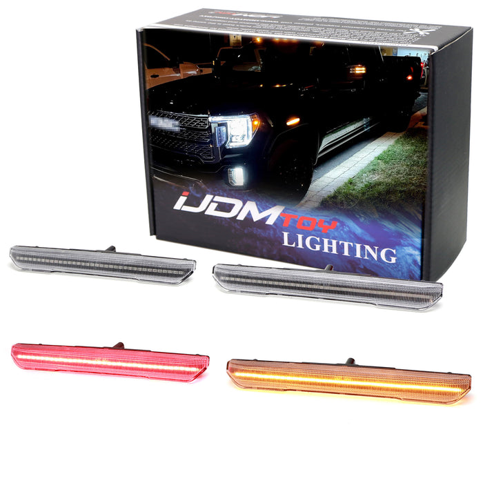 ALAVENTE Luces LED De Marcador Laterales Delanteras Y Traseras Con Lente Ahumada Para GMC Sierra 2500 3500hd 2020 2023 Lamparas De Marcador De Lado - Foto 9