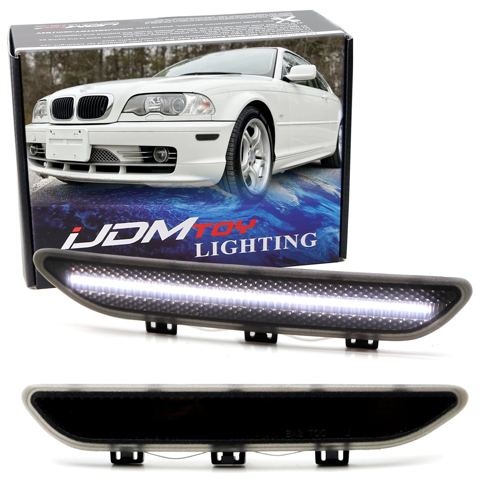 Smoked Lens Amber LED Front Reflex Replace Side Markes For BMW E46 04 ...