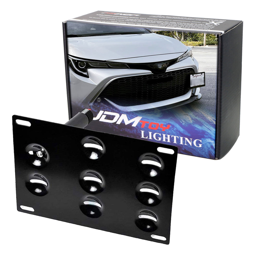 iJDMTOY No Drill Front Bumper Tow Hook License Plate Mounting