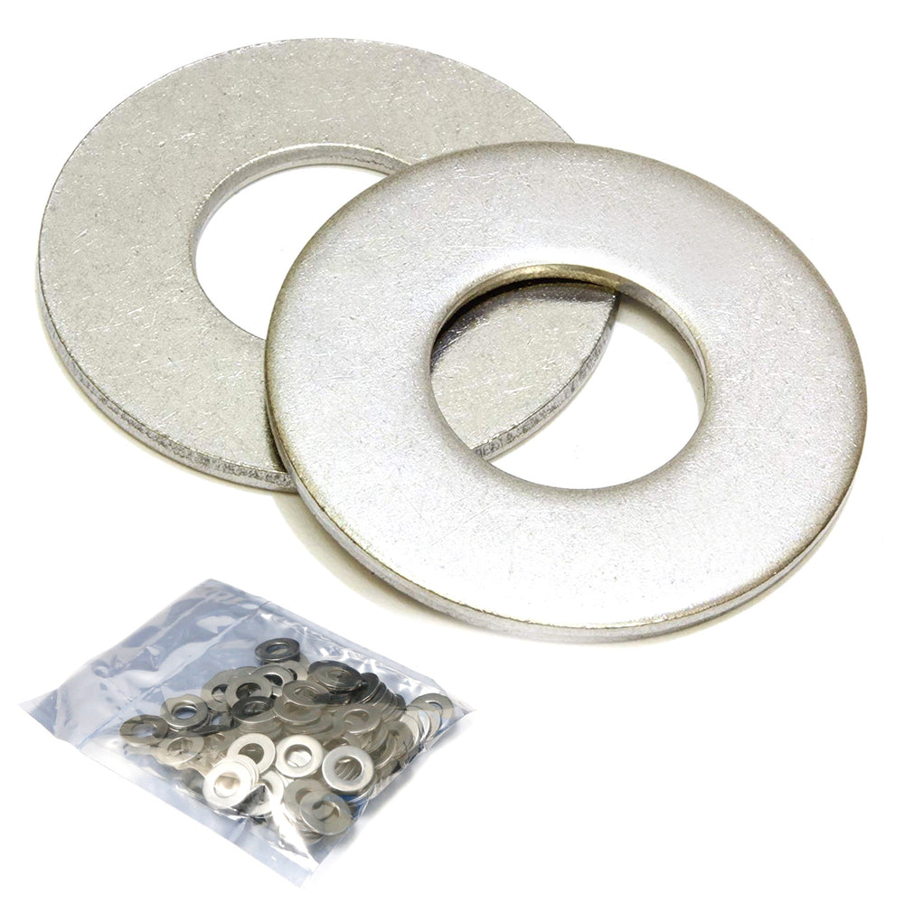 Cursor Washers 100pc Zinc Plated Finish Steel Flat Washer, ASME B18.22.1, 1/4