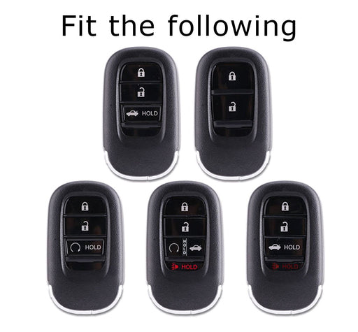 Red Front & Back Full Coverage TPU Key Fob Case For 2022-up Honda Accord Civic