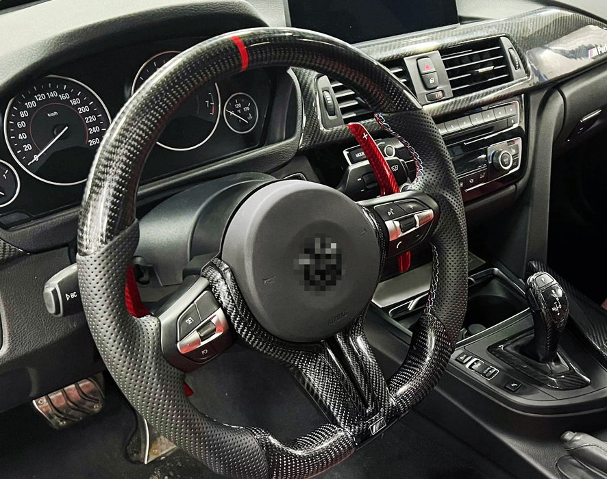 Red M Competition Style Carbon Fiber Paddle Shifter For BMW Gxx 3 4 5 —  iJDMTOY.com
