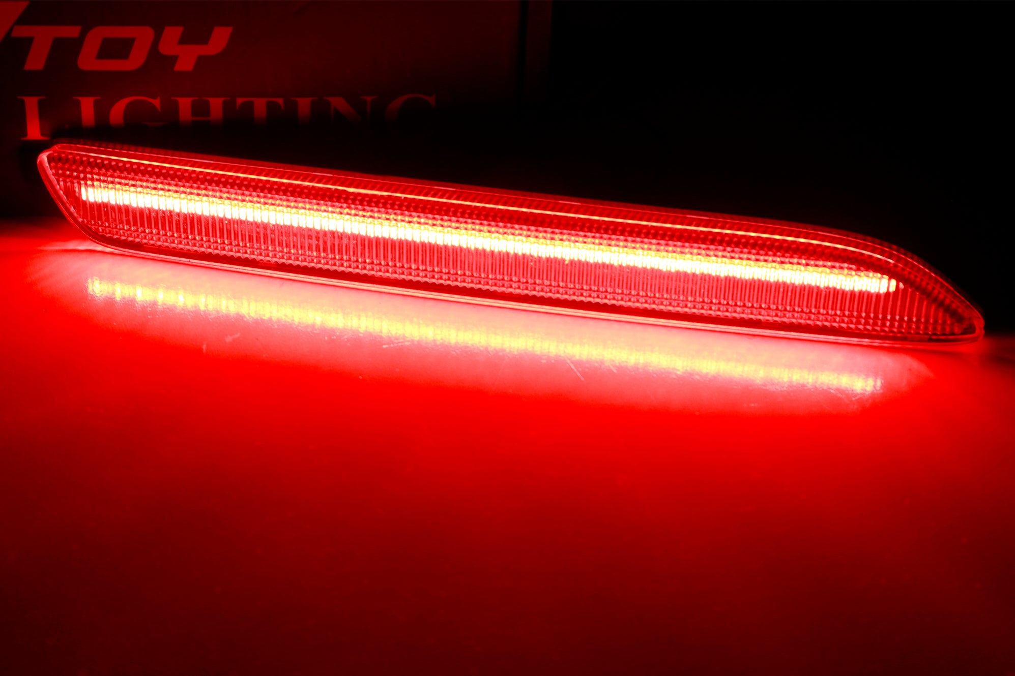 Dark Red Lens LED Strip Rear Bumper Reflector Lights For Lexus IS-F RC ...