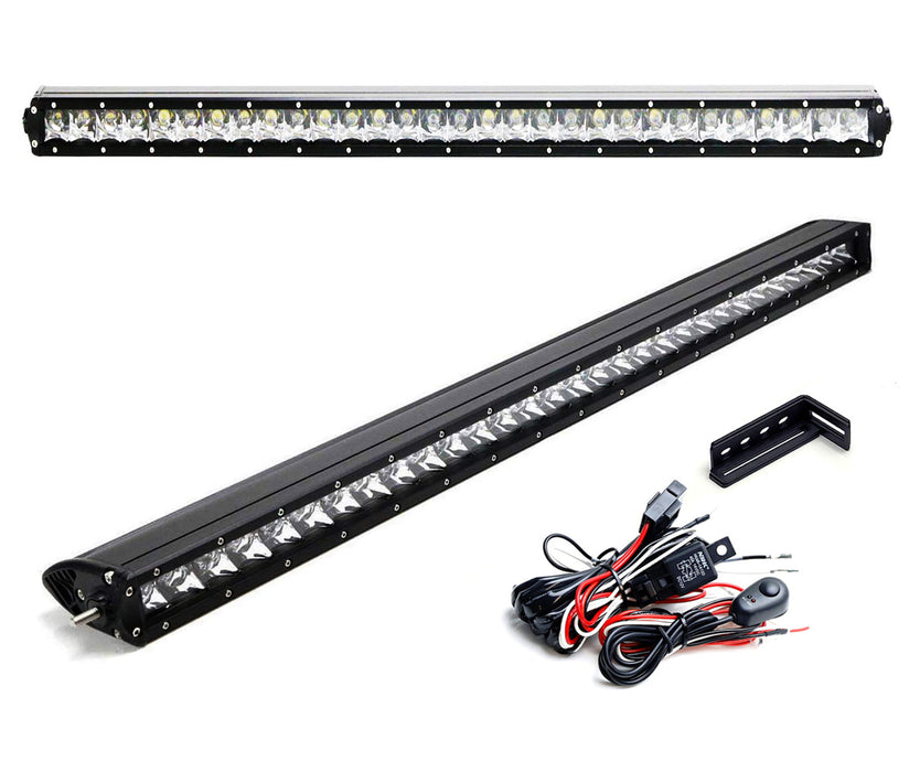 Behind Grille 30" LED Light Bar Kit w/ Brackets/Relay For 92-96 Ford Bronco F150