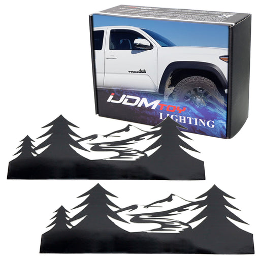 (2) Black Mountain Trail Team Fender Decals For Toyota Tacoma Tundra 4Runner FJ