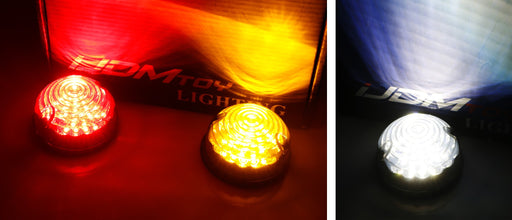 Flush Mount Smoke Lens Amber LED Side Markers/Signal Lamps For Classic 50 60 Car