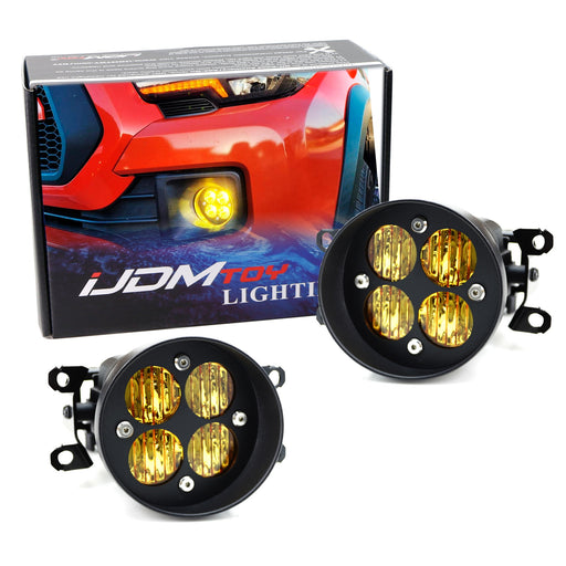 Yellow Lens 24W LED Wide Angle SAE FogLight Kit For Toyota Tacoma Tundra 4Runner