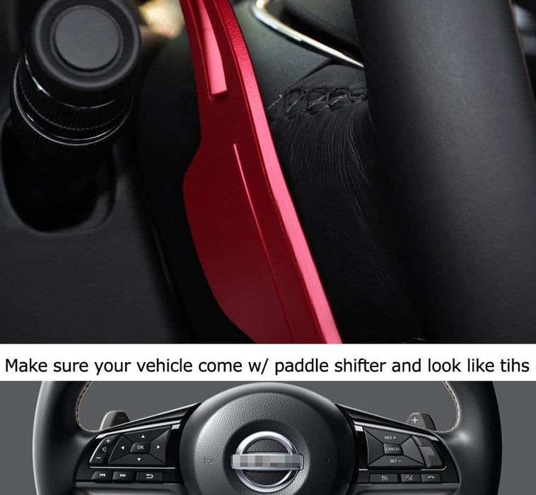 Red Steering Wheel Paddle Shifter Extension Cover For Nissan Altima Rogue Kicks