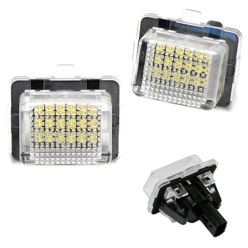 White Error Free LED License Plate Lights Assy For Mercedes C CLS CLA E S Class
