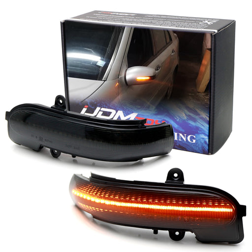 Smoked Dynamic Sequential Blink LED Side Mirror Lights For Mercedes W203 C-Class