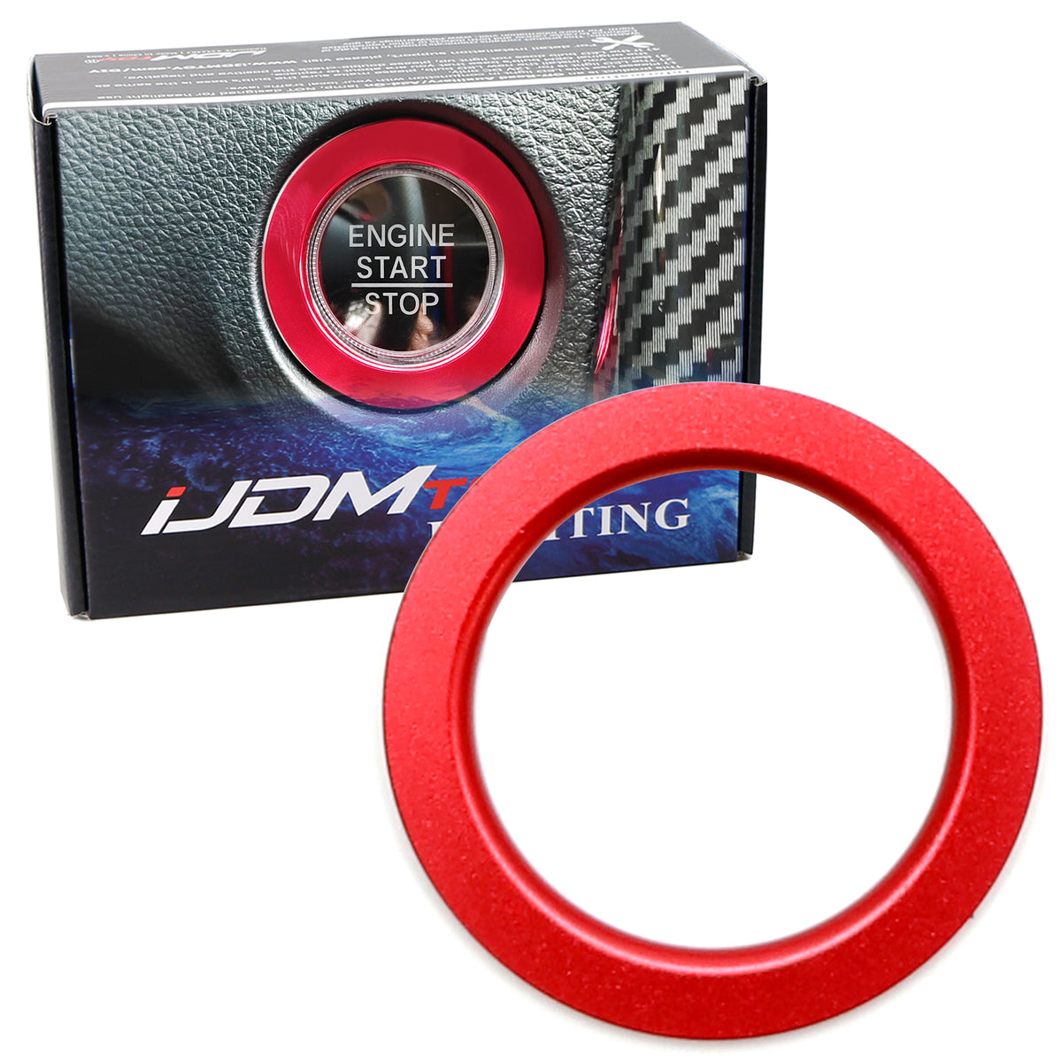 thumbnail image 2 of Engine Start Button Decoration Red Anodized Aluminum Push Start Button Trim For BMW 2 3 4 Series & X1 Models Bmw 430i Accessories 2 of 10