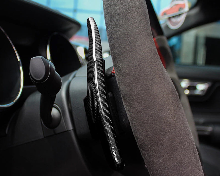 Black Carbon Steering Wheel Larger Paddle Shift Extension For 12-15 Camaro, CT6