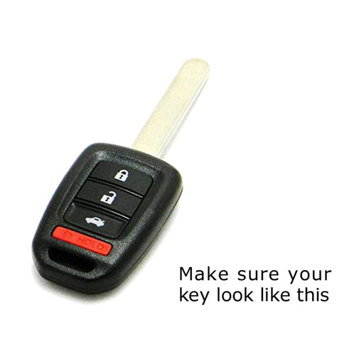 Red TPU Key Fob Protective Case w/Face Panel Cover For 16-up Civic Accord HR-V..