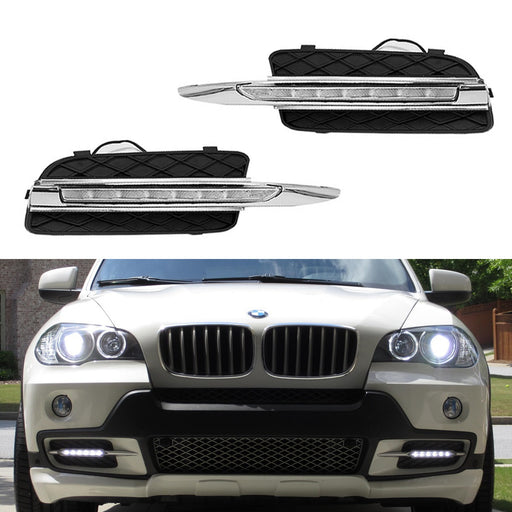 Xenon White 18W LED Daytime Running Lights DRL For 2007-10 BMW X5 (E70 Pre-LCI)