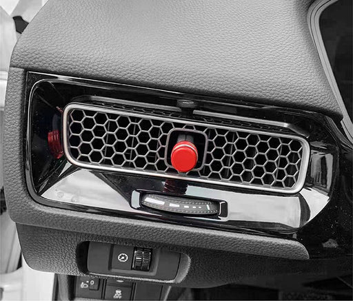 8pcs Red Aluminum AC, Air Vent, Audio Volume Switch Covers For 22+ Civic Accord