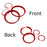 8pcs Red Front/Back AC Vent Surrounding Ring Trims For Alfa Romeo Giulia Stelvio
