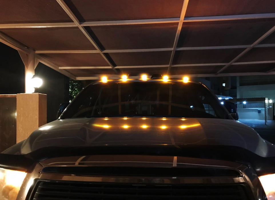 Guoord 5pcs Smoke Lens With Amber LED Cab Roof Marker Lights, Roof Top... Guoord 5pcs Smoke Lens With Amber LED Cab Roof Marker Lights, Roof Top...