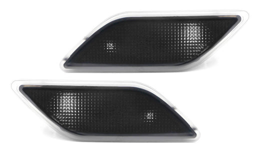 Smoked Lens Front Side Marker Housings For 2010-13 Mercedes W212 E-Class 4-Door