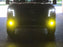 Yellow Clover Leaf LED Fog Light Kit w/OE Bezels, Relay For 2017-19 Nissan Titan
