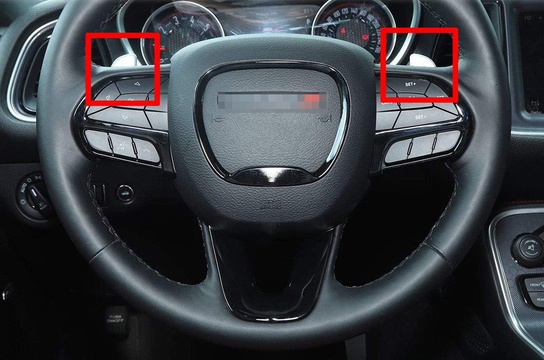 Twill-Weave "Carbon" Style Steering Wheel Paddles For Dodge Challenger Charger