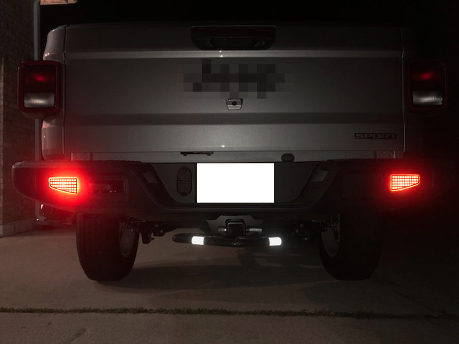 2x Red LED Rear Bumper Reflector Brake Lights For Mercedes Sprinter 2007-2018
