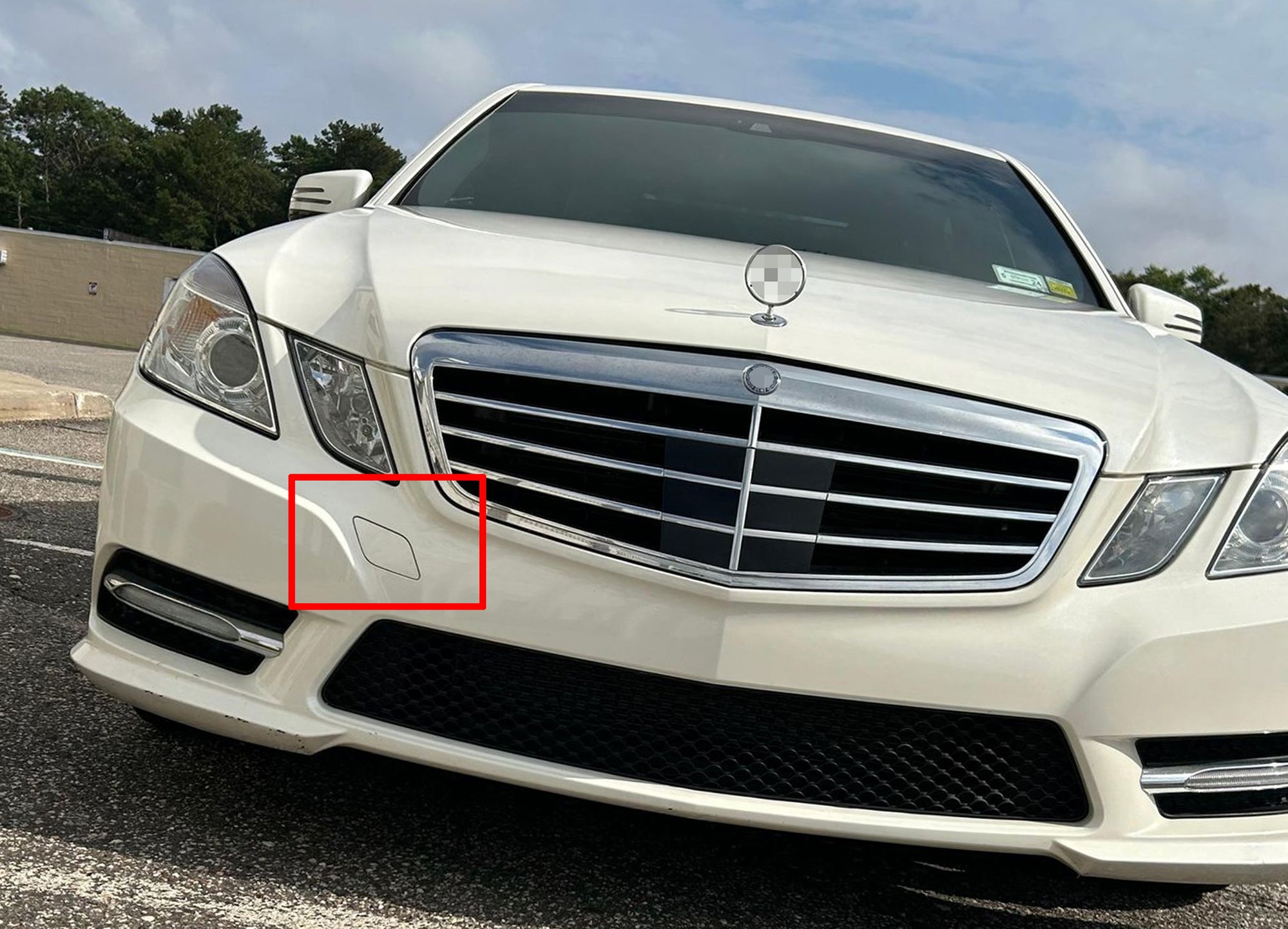 Primed Front Bumper Tow Hook Cap Cover For Mercedes E-Class Sedan (2009-2012) – IJDMTOY
