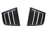 LV Style Matte Black Rear Quarter Window Louver Shades For 2011-22 Dodge Charger