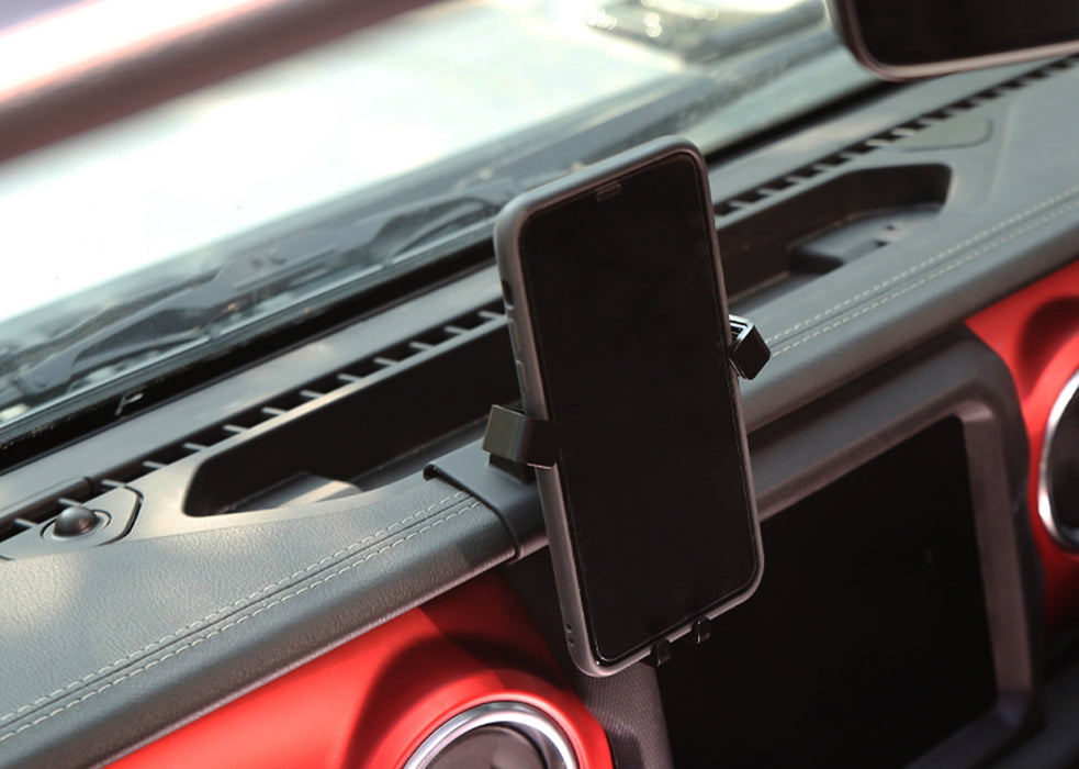 Dashboard Direct Clip-On Mount Phone Gravity Holder For Jeep 2018-up Wrangler JL