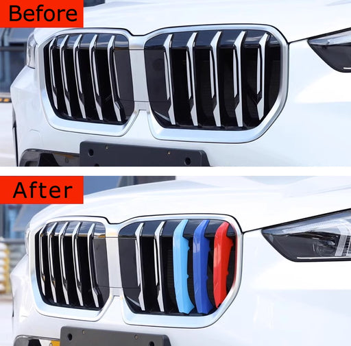 M-Color Grille Insert Trims For 2023-up BMW U11/U12 X1 w/ 5-Beam Standard Grill