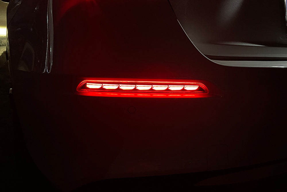 Dark Smoke LED Bumper Reflector Lights w/ Sequential Blink For 2022+ Honda Civic