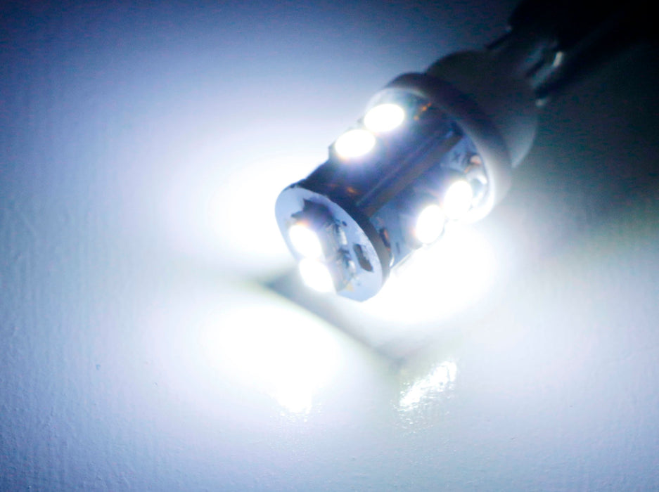 (2) White 360-degree shine 168 194 2825 T10 LED Bulbs For License Plate Lights