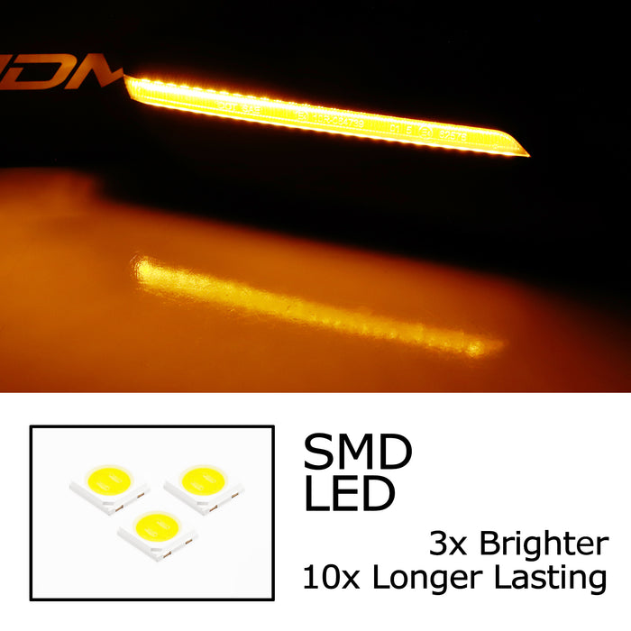 Clear Sequential Blink Amber LED Fender Side Marker For MINI 22+ LCI F55 F56 F57