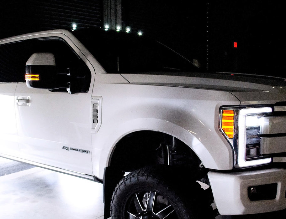 F-250 Super Duty White LED Cab Lights; Chrome (11-16 F-250 Super Duty F-250 Super Duty White LED Cab Lights; Chrome (11-16 F-250 Super Duty