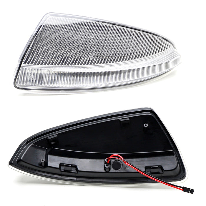 Clear Lens Full LED Sequential Blink Side Mirror Light For Mercedes W204 C-Class
