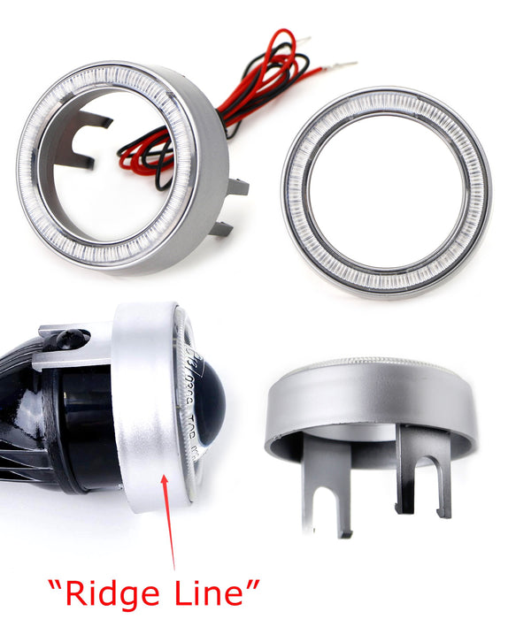 Led Angel Eye Rings Red 40-SMD LED Angel Eyes Halo Rings w/ Shroud For Fog Lights Retrofit ...