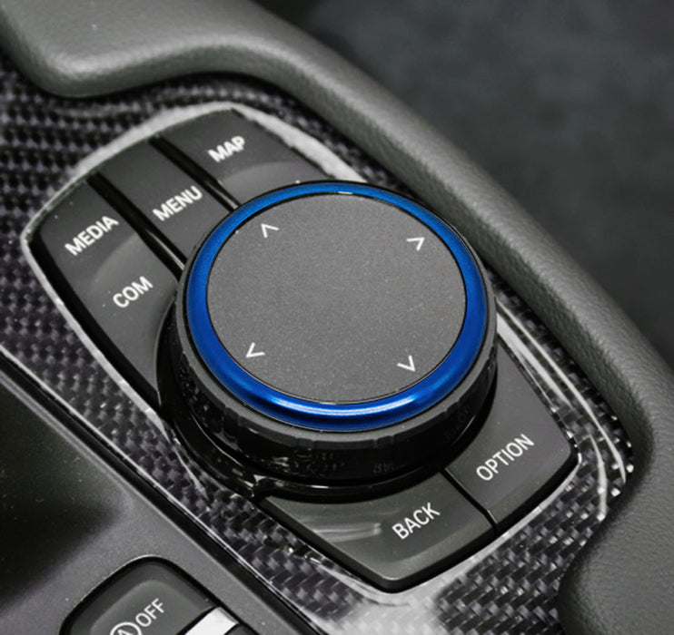 JDM Blue Center Console Multimedia Knob Decoration Trim For Toyota Supra GR A90