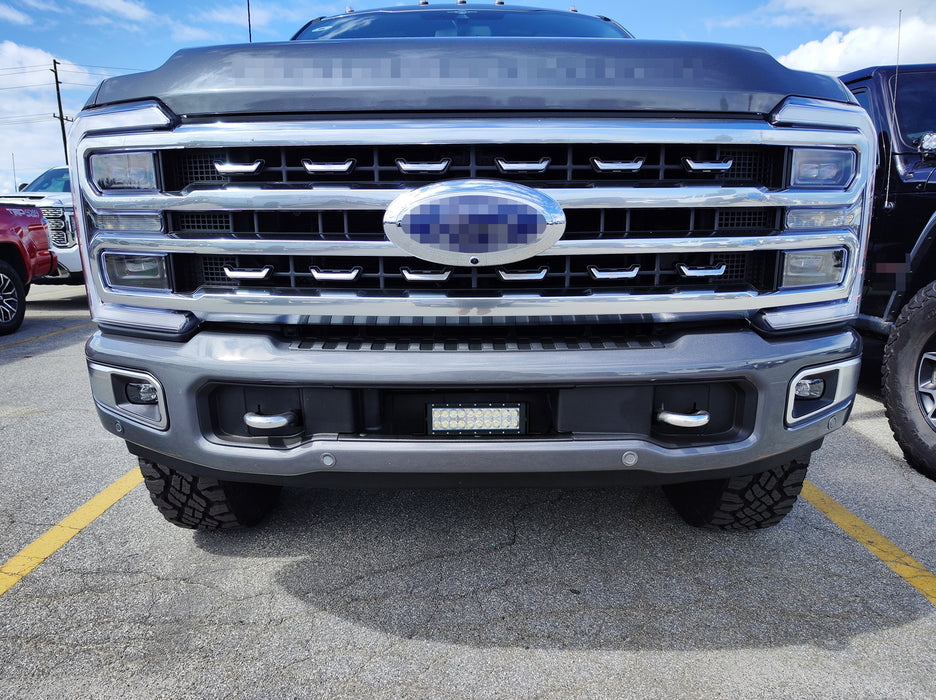 Lower Bumper Opening 12" LED Light Bar Kit w/Brackets, Relay For 22-up Ford F250