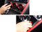 4pc Sports Red AC Climate Control/Volume Knob Cover Trims For 13+ Jaguar F-Type