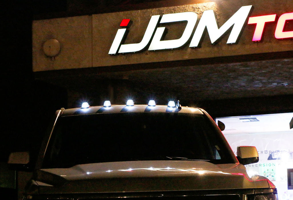 Smoke Lens Amber LED Cab Roof Lights – Direct Fit For 2017-2021 Ford Super Duty F250 F350 F450 F550