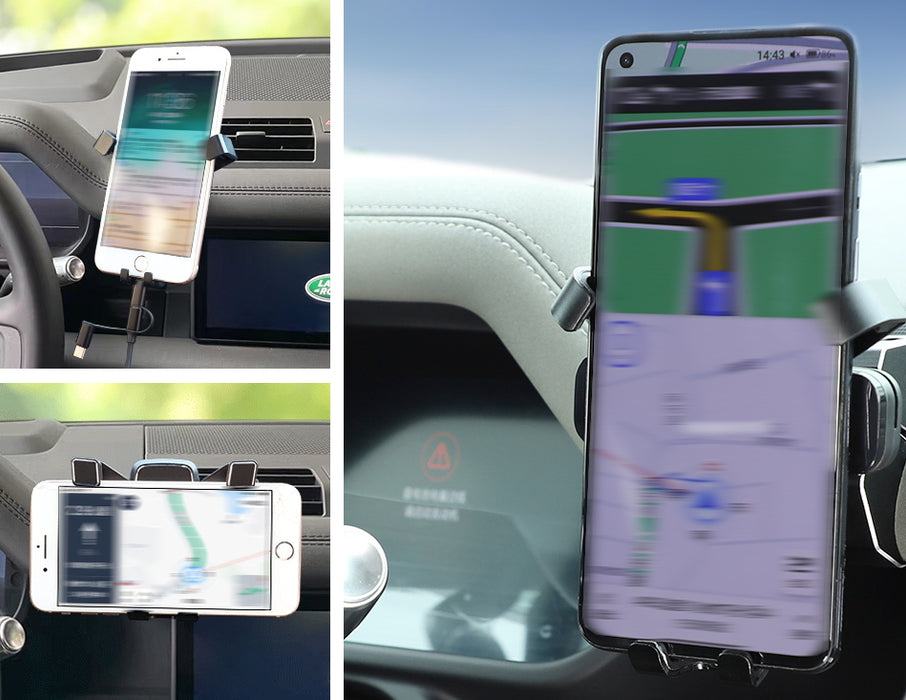 Dashboard Direct Clip-On Mount Phone Gravity Holder For 2019-up Defender 90/110