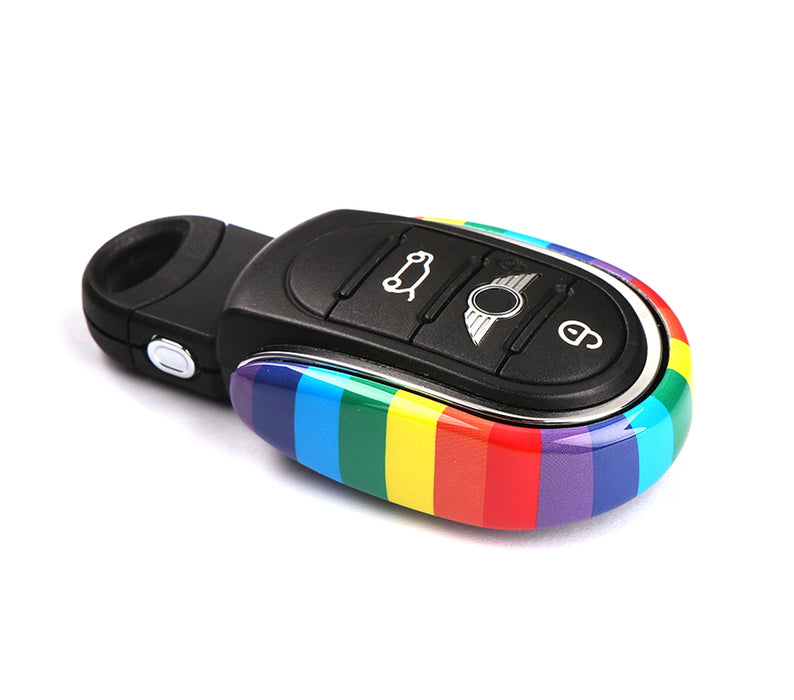 Cooper Shell Slim U-Shape Color Ray Pattern Key Fob Shell For MINI Cooper F55 F56 F ...