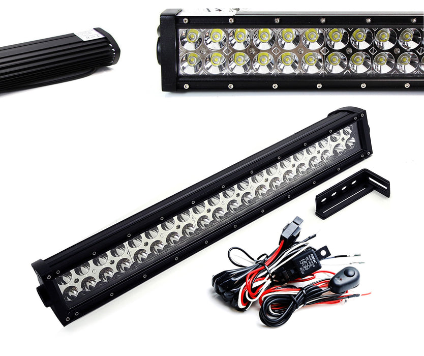 Grill/Bumper Edge Mount 20" LED Light Bar Kit w/Relay For 20-up Sierra 2500 3500
