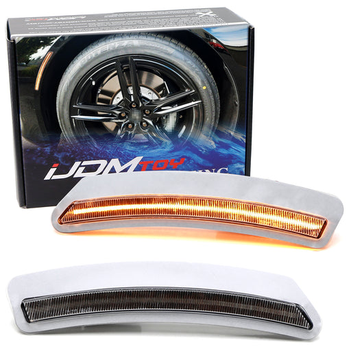 Amber Full LED Strip Clear Wheelarch Side Markers For 2018-up Lexus LC 500 500h
